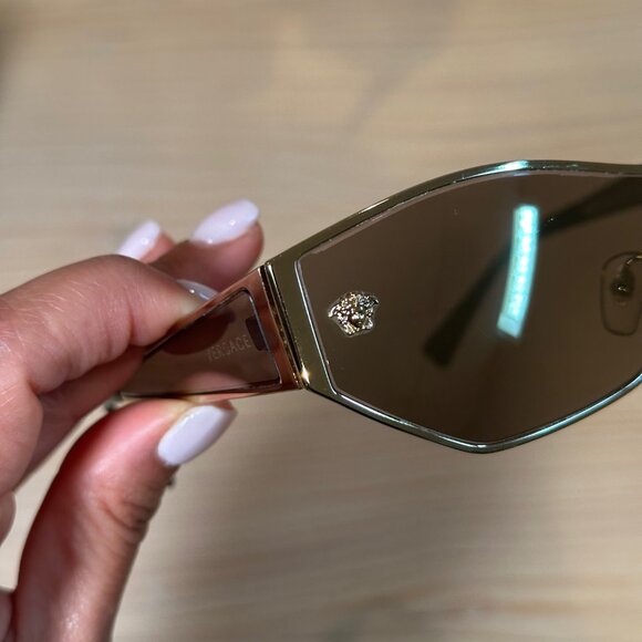 Versace Shield Sunglasses - Gold main image 9